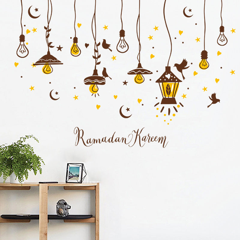 Creative Chandelier Self - Adhesive Wallpaper Stickers Living Room Bedroom