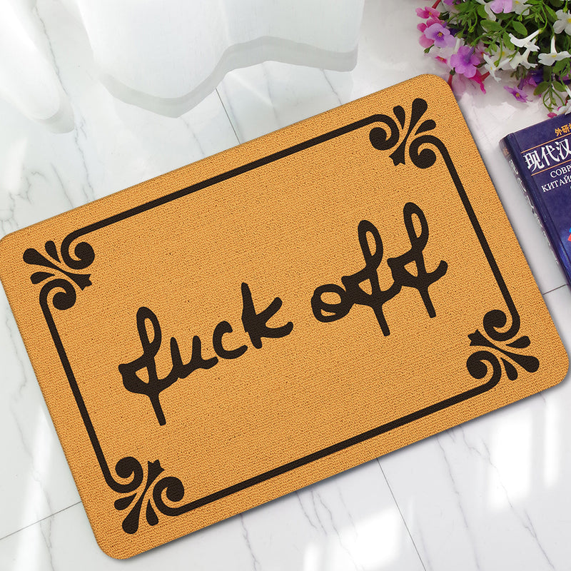 KCASA KC-M5 40x60cm Creative Letter Mat Entrance Door Mats Trap Printed Non-slip Floor Carpet