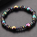 Ethnic Black Gallstone Hand-woven Bracelet Retro Colored Beaded Bracelet Unisex