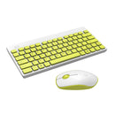 Ultra Silent Thin 2.4GHz Wireless Small Keyboard and Mouse Set Kit for Desktop Notebook