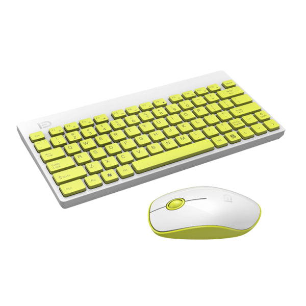 Ultra Silent Thin 2.4GHz Wireless Small Keyboard and Mouse Set Kit for Desktop Notebook