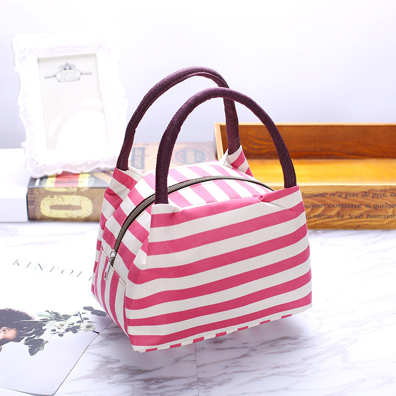 Oxford Lunch Bag Tote Bag Cooler Insulated Handbag Zipper Storage Containers