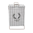 Laundry Washing Dirty Clothes Basket Bin Foldable Storage Bag Hamper Iron Stand
