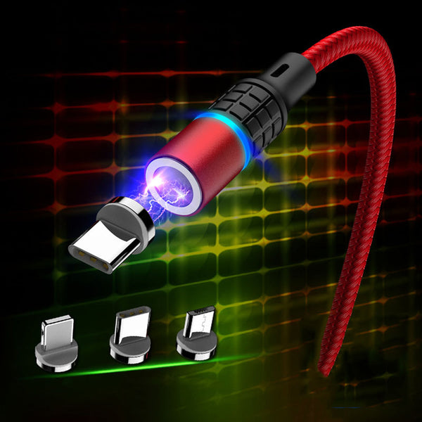 Marjay 3A Type C Micro USB LED Indicator Magnetic Fast Charging Data Cable For Huawei P30 Pro Mate 30 Xiaomi Mi9 Redmi 7A Redmi 6Pro 9Pro S10+ Note10