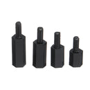 Suleve M2.5NH1 200Pcs Nylon Screw White/Black Hex Screw Nut PCB Standoff Spacer Assortment Kit