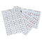 Music Keyboard Stickers & Piano Stickers 61 KEY SET Removable White Laminated Stickers