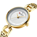 CURREN 9052 Rhinestone Elegant Design Women Wrist Watch Casual Style Quartz Watch