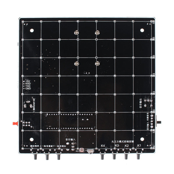 3D Light Cube Kit 8x8x8 Blue LED MP3 Music Spectrum DIY Electronic Kit