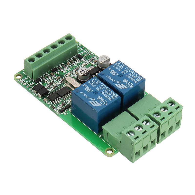 Modbus-Rtu 2-way Relay Module Output 2 Channel Switch Input TTL/RS485 Interface Communication