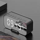 AMOI Wireless Bluetooth Speaker Portable Mini Double Alarm Clock FM Radio Subwoofer Phone Holder