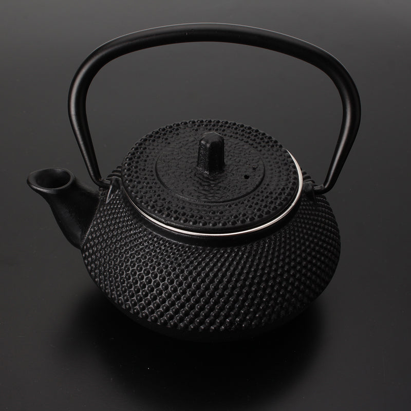 300ml Black/Gold Cast Iron Kettle Japanese Style Teapot with Strainer Tea Pot