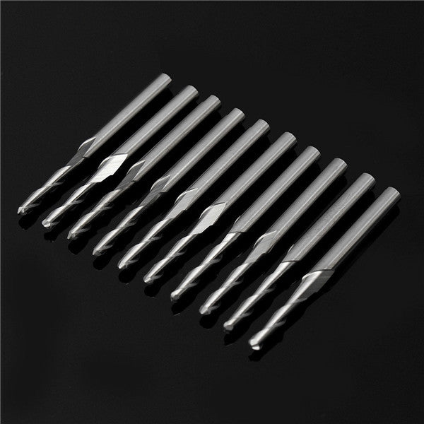 10pcs 3.175mm Shank Ball End Milling Cutter 3.175x2x12mm Mills Drill Bits