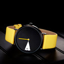 SHENGKE SK K0090 Creative Dial Fashion Women Casual Funny Leather Band Quartz Watch