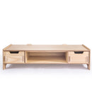 Wooden Monitor Stand Desktop Storage Shelf Laptop Stand Computer Screen Desk PC Riser Holder Organizer