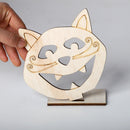 Loskii JM01541 European Hollow Christmas Snowflakes Wooden Pendants Ornaments Halloween Ornament Party Decorations Kids Gift