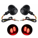 Motorcycle 3 Function LED Turn Signal Lamp Bullet Brake Running Indicator Lights