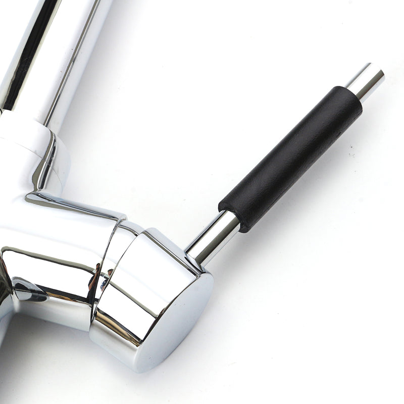 Kitchen Basin Sink Pull Out Tap Faucet Swivel Gooseneck Spout Spray Water Mixer