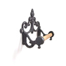 Retro Vintage Toilet Paper Towel Holder Cast Iron Rustic Black Lavatory