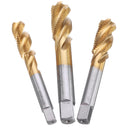 Drillpro M12-20 HSS Titanium Coated Screw Tap Metric Spiral Fluted Machine Screw Hand Tap