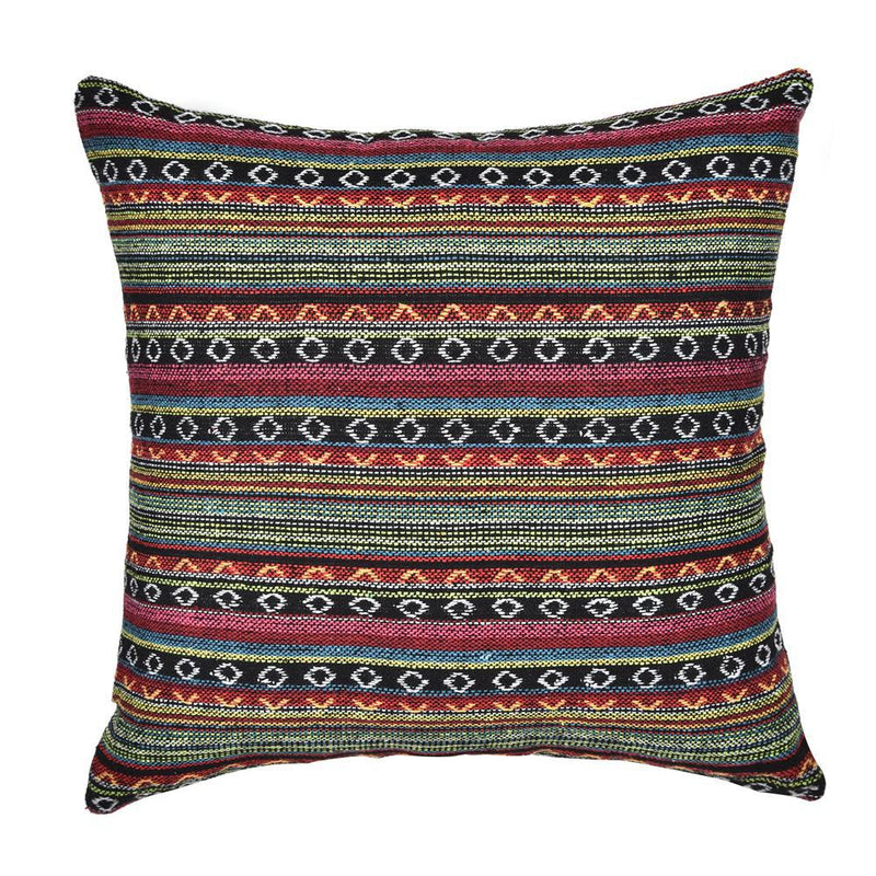 Bohemian Striped Linen Pillow Case Square Home Decorative Sofa Cushion Cover Pillow Cover