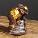 Ganesha Backflow Incense Burner Elephant G od Censer Stick Holder