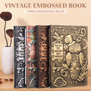 Home Gift Journal PU Cover Writing Pads Hardcover Travel Retro Embossed Notebook Handcraft Diary School