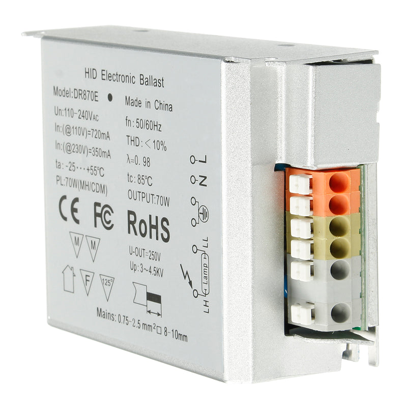 70W AC 110V-240V Electronic Ballast for Quartz & Ceramic Metal Halide Lamp & High Pressure Mercury Lamp