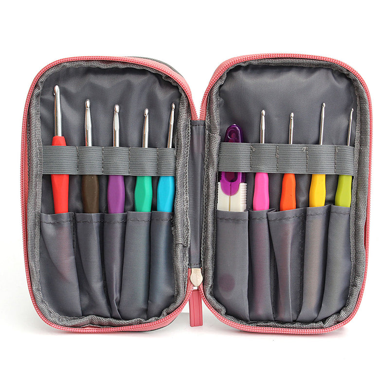 Crochet Needle Hooks Set Organiser Case AccBearded Needle Suit With 45 Piece Attach One Storage Bag