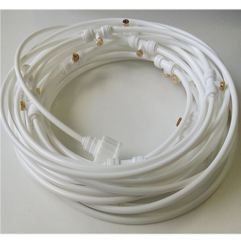 6-18M Outdoor Mist Coolant System White Misting Cooling Kit for Greenhouse Garden Patio Watering Irrigation System