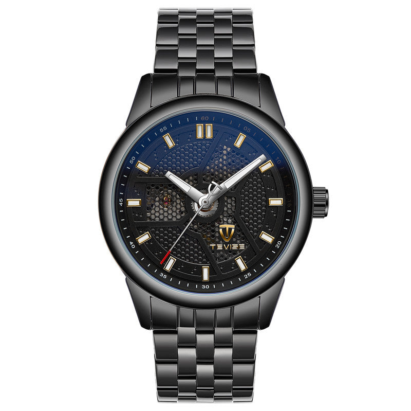 TEVISE 9008G Business Style Automatic Mechanical Watch Full Steel Luminous Display Men Watch