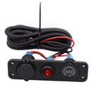 5V 4.2A 22W LED Colorful Volt Meterr Dual Usb Charger Waterproof Switch Panel Marine Car Boat Motorcyc