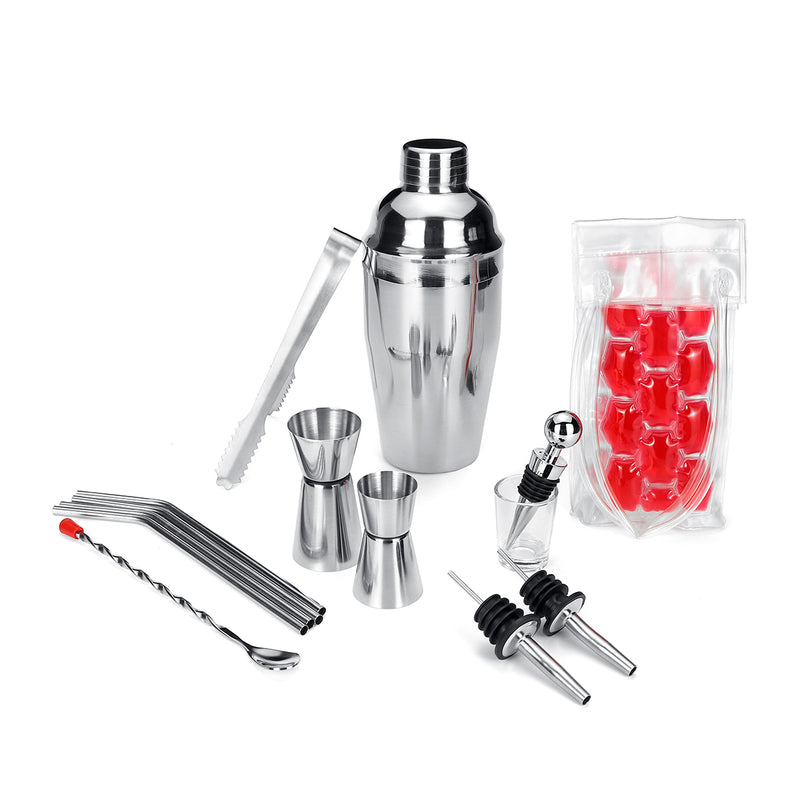 14Pcs 550ml/750ml Cocktail Shaker Stainless Steel Mixer Drink Bartender Bar Tools Kit