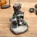 Ceramic Mountain Waterfall Smoke Backflow Incense Burner Cones Holder + 7 Cones