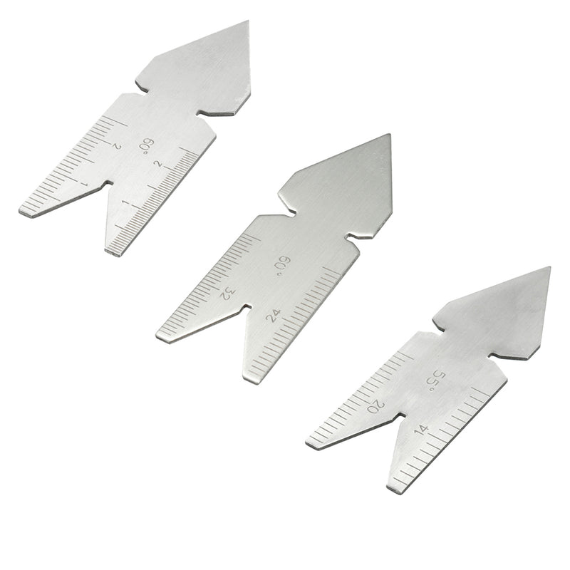 UK 55 / ISO Metric 60 / USA 60 Center Gauge Screw Cutting Thread Pitch Measuring Lathe Tool