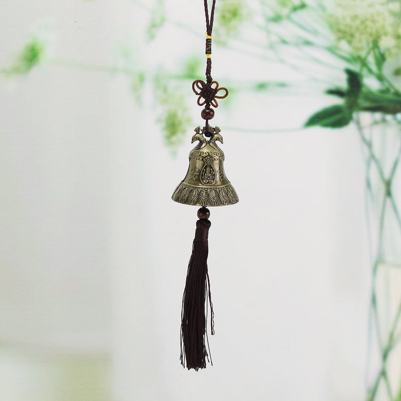 Chinese Wind Chime Peacock Single Bell Lucky Feng Shui Hanging Garden Decorations