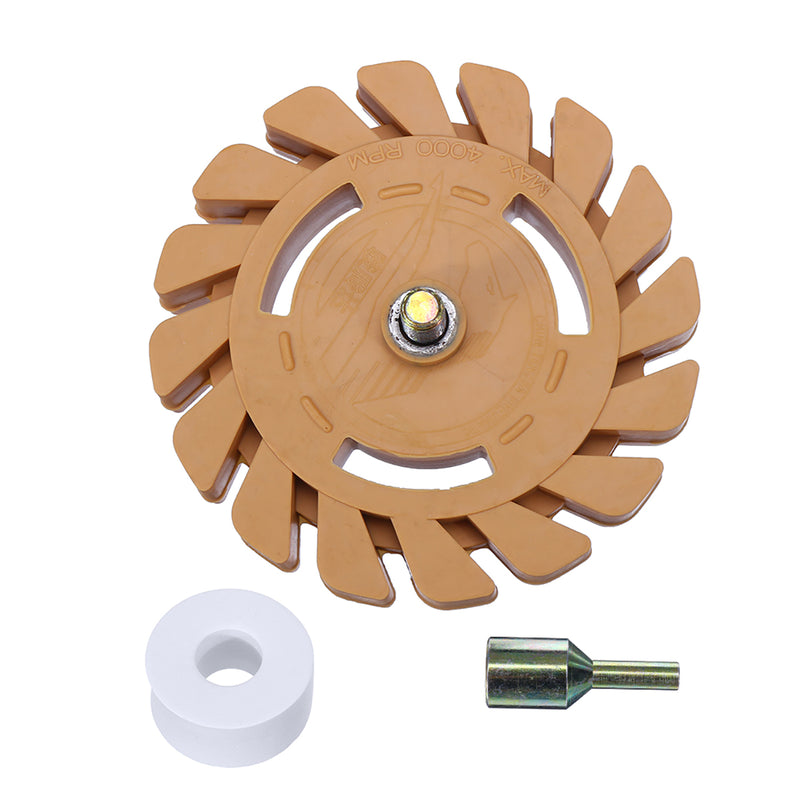 3.5/4 Inch Car Pneumatic Degumming Plate Paint Removal Rubber Wheel Decal Remover Eraser Wheel