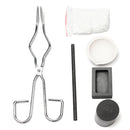 6Pcs Gold Silver Crucible Melting Borax Tongs Rod Graphite Ingot Mold Casting Kits