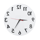 Reverse Anti Wall Clock Modern Backwards Time Run Counter Clockwise Wall Watch