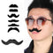 12Pcs Halloween Fake Self-Adhesive Stick-On Mustache Decorations Disguise Novelty Toys Set