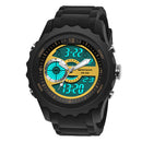 SANDA 769 Dual Digital Digital Watch Men PU Stopwatch Luminous Display Calendar Outdoor Sport Watch