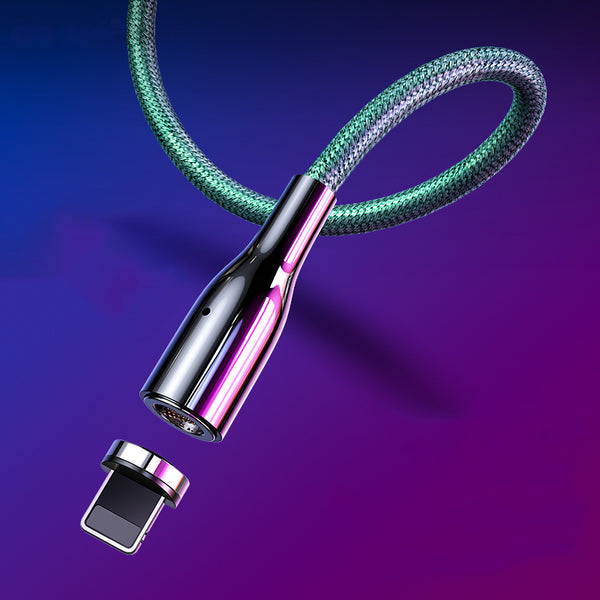 Cafele 3A LED Magnetic Night Light Nylon 1.2M Fast Charging Type-C Micro USB Data Cable for Samsung S10+ Xiaomi Mi8 Redmi Note8 HUAWEI P30Pro