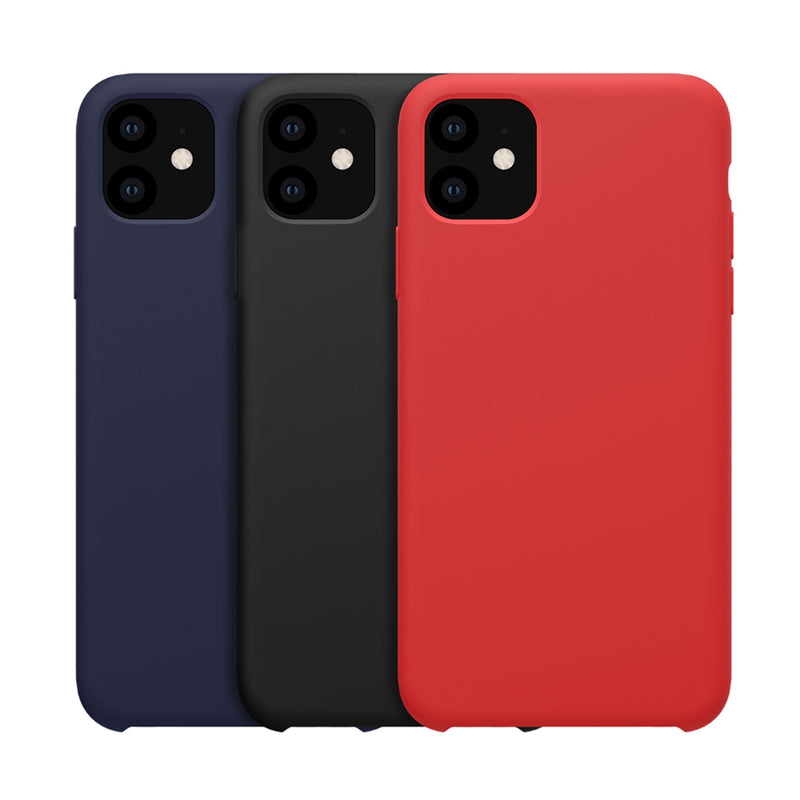 NILLKIN Smooth Shockproof Soft Liquid Silicone Rubber Back Cover Protective Case for iPhone 11 6.1 inch