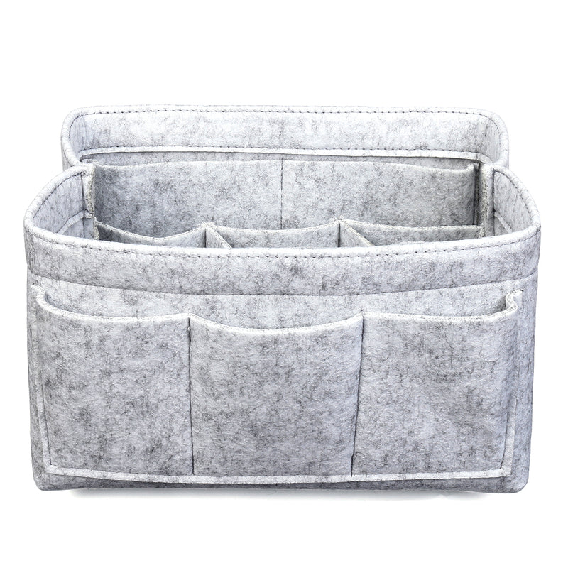 Felt Insert Bag Multi Pockets Handbag Purse Organizer Cosmetic Makeup Travel Desktop Organizer