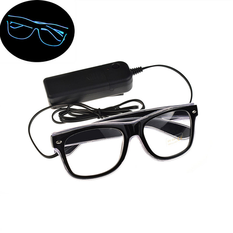 LED Flashing Sunglasses EL Wire Glasses Glow Party Nightculb Festival Eyewear