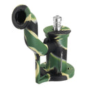 Portable Silicone Titanium Nail Oil Drum Rig Water Tobacco Pipe Fashion Spoon