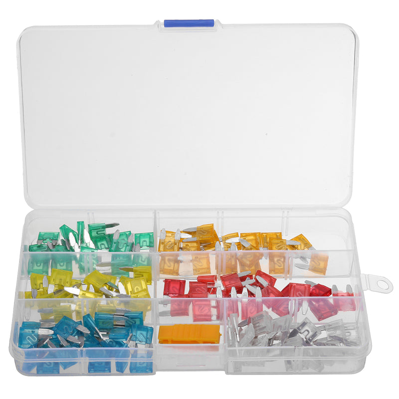 120pcs Mini Blade Fuse Box Assortment Set Automotive Truck Fuses Holder Kit