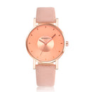 REBIRTH RE055 Rose Gold Case Women Wrist Watch Casual Style Gift Leather Strap Quartz Watches