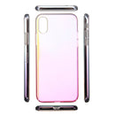 Color Gradient Shockproof Transparent Hard PC Case Cover for iPhone X