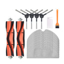 16pcs Replacements for Xiaomi Mijia 1C Vacuum Cleaner Parts Accessories 4*Side Brushes 2*Main Brush 8*Rags 1*Yellow Brush 1*White Brush
