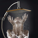 9 Inch Square Angle Bathroom Rainfall Pressurize Wall Mount Top Rainfall Shower Head